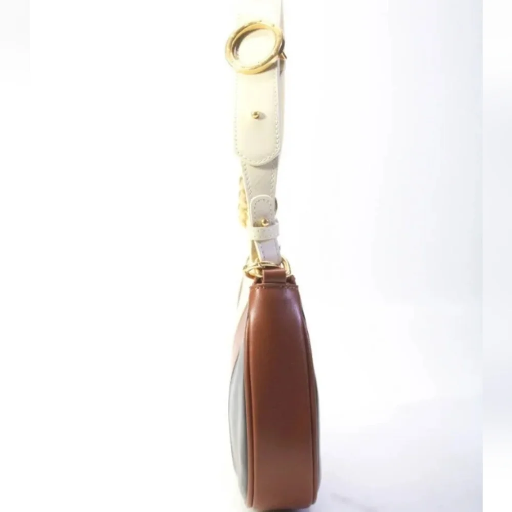 Parisa Wang Charmed Colourblock Leather Baguette with Chain - Picture 3 of 5